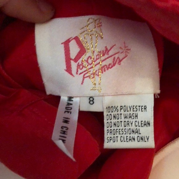 Red strapless evening gown size 8 - Picture 7 of 8